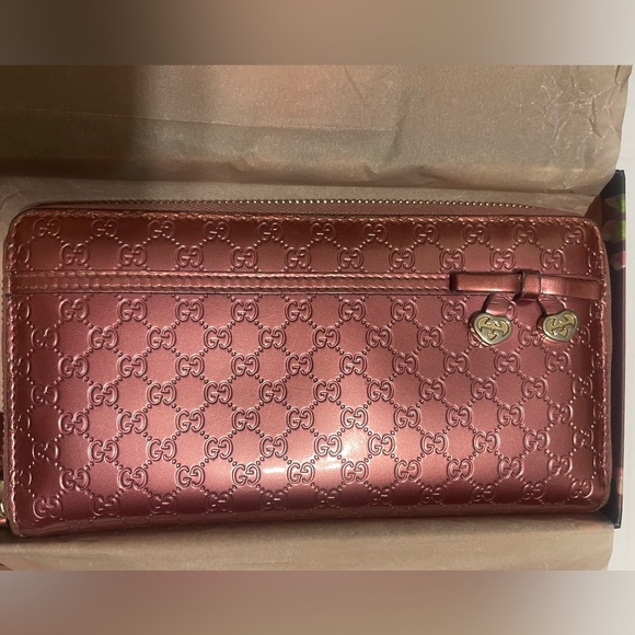 EUC, Gucci Guccissima Micro GG Patent Leather Long Wallet With Box - Picture 3 of 13